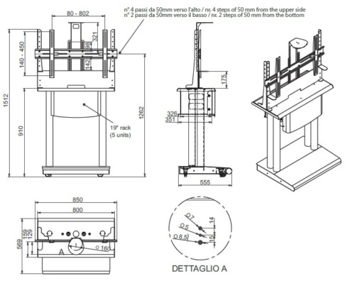 PLATEA - flat panel mount ground stand with wheels - Image 3