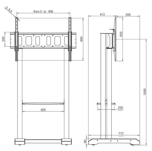 SCENARIO - Stand/cart floor flat panel support - Image 5