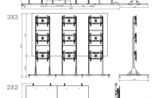 Infinigrid 2.0 videowall Supporto modulare componibile
