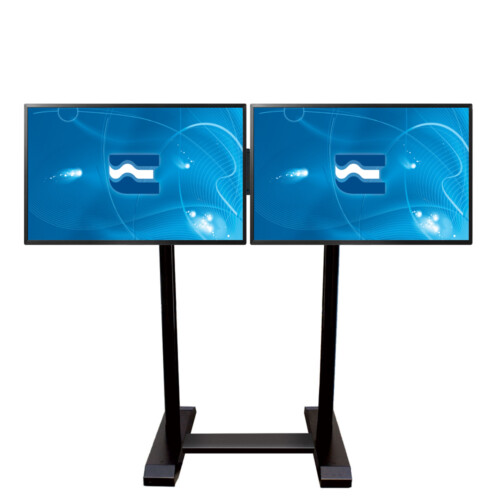 SCENARIO PREMIUM - supporto professionale per due monitor (o uno di grandi dimensioni) da terra con ruote - immagine 5