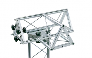 02025 Traliccio triangolare a “T” 4 canali femmina in acciaio zincato bianco (americana)