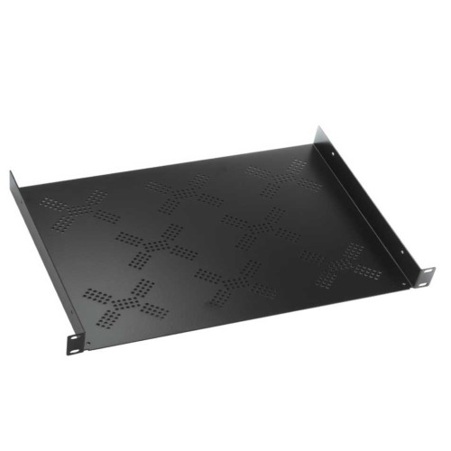 Perforated rack shelf, Nero, 1U