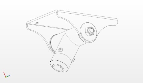 Tilting ceiling flange for ARAKNO, black - Image 3
