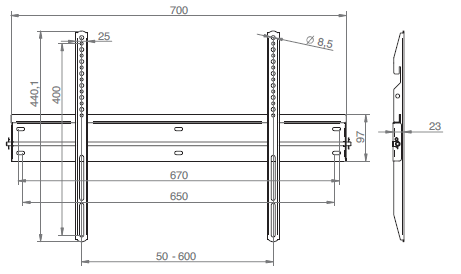 14720 ULTRA-SLIM – wall flat panel mount