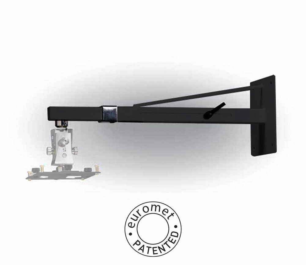 ARAKNO WALL – Supporto da parete per videoproiettore telescopico, nero