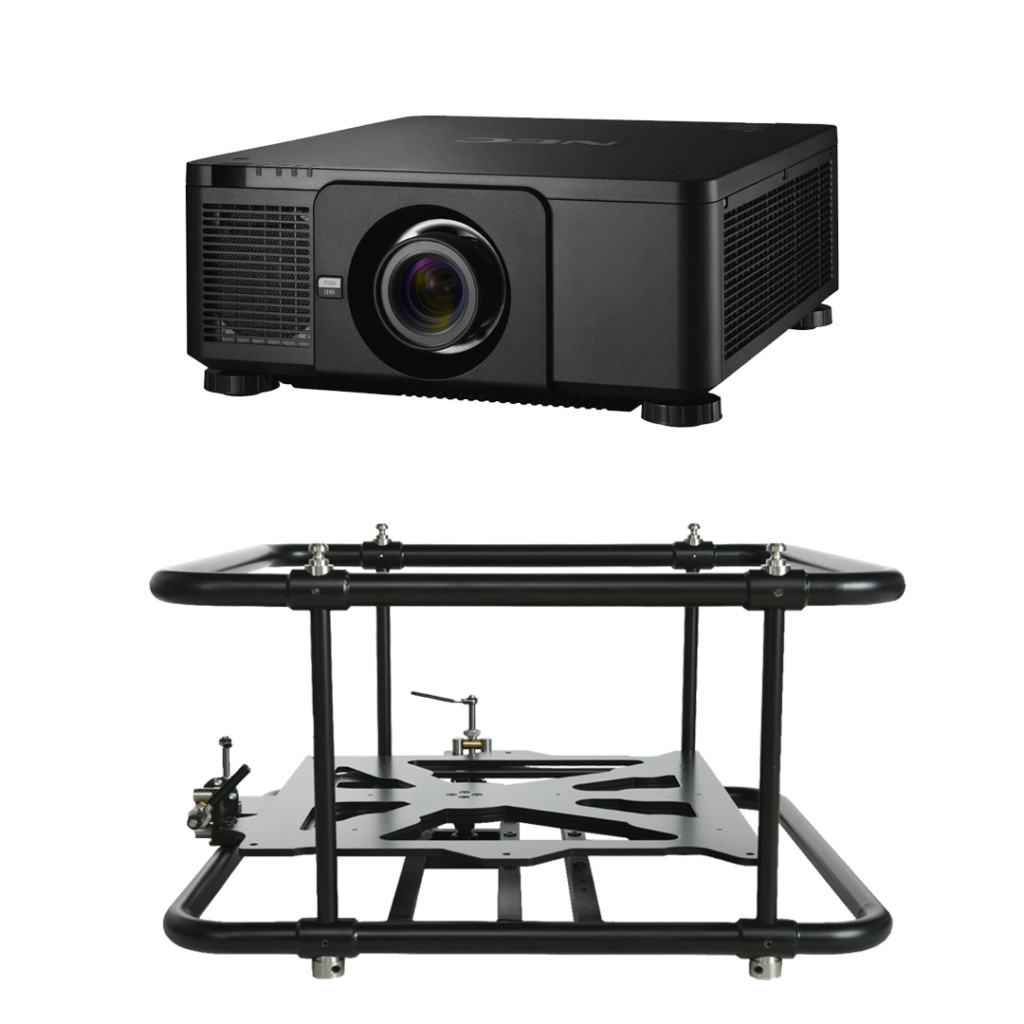 Microadjustable Rigging cage for videoprojector mounting