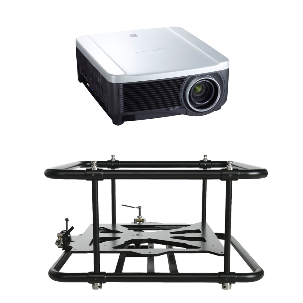 Microadjustable Rigging cage for videoprojector mounting