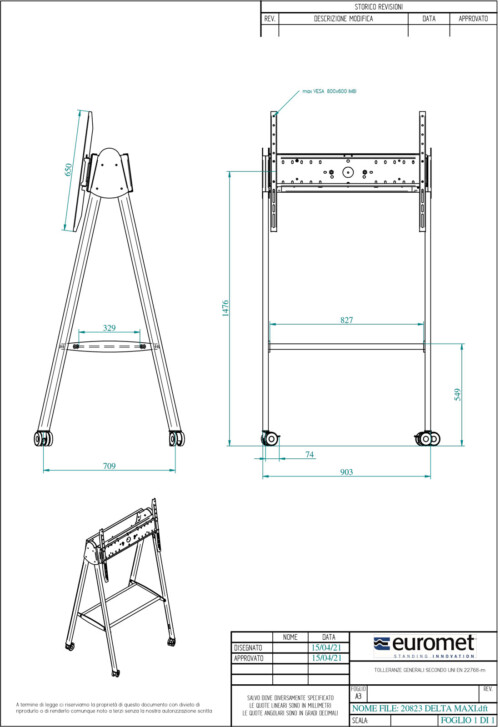 DELTA MAXI, floor monitor support up to 90 inches - Image 7