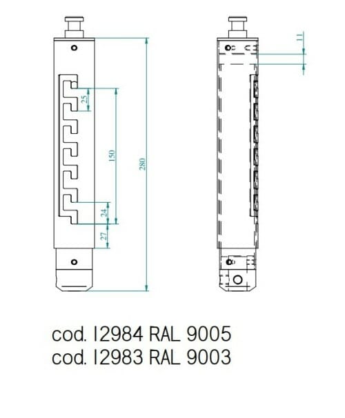 ARAKNO Extension S, length 280-430mm White - Image 3