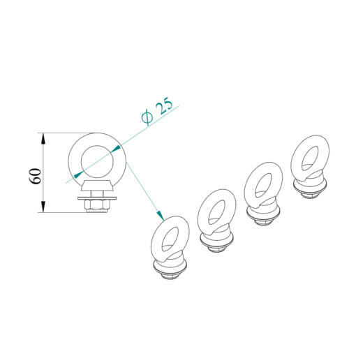 Optional UNIKA: Kit di 4 Golfari in sostituzione dello Stacking - immagine 3