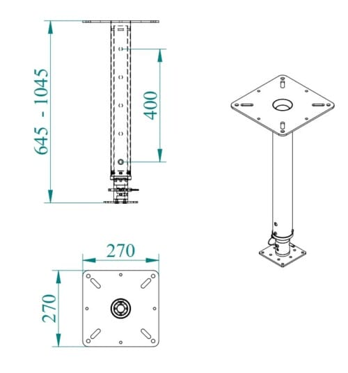 K-EXTENSION: Telescopic pole 65-100 cm (no clamps) - Image 3