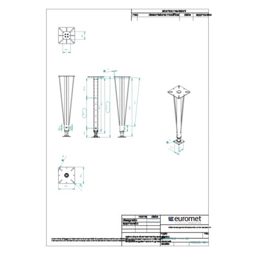 K-EXTENSION: Estensione palo Telescopico con tiranti 100-150cm (senza clamps) - immagine 3