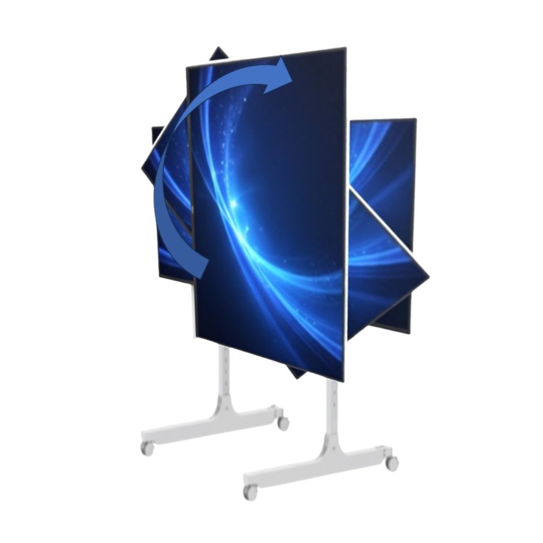 26281 Turn opera slim cart monitor vesa 800X400 white3