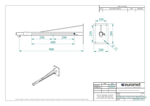 Arakno Wall Maxi– Telescopic video projector wall mount - Image 3