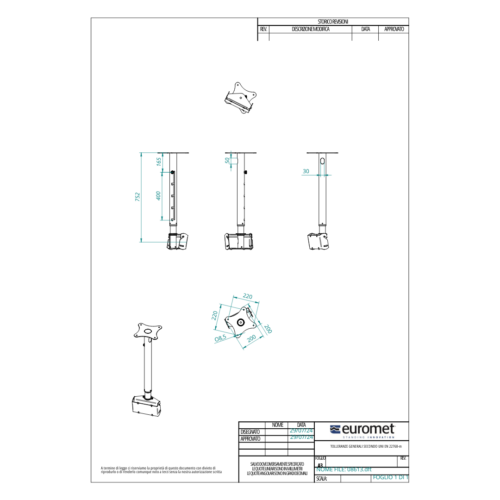 Ceiling support for 4 monitors - mm - Image 3